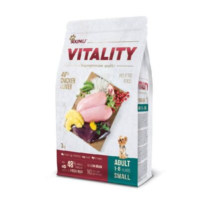 Akinu Vitality Adult Small Ξηρά Τροφή Σκύλου με Κοτόπουλο & Συκώτι